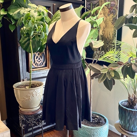 Revolve little black dress swing skirting - Picture 4 of 14